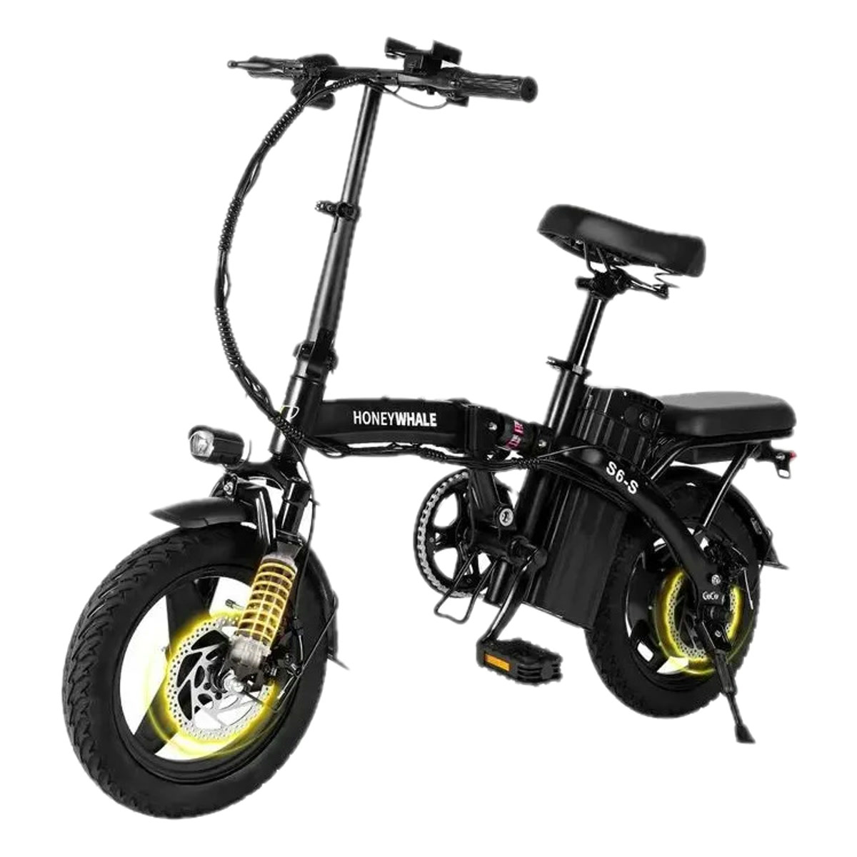 Bicicleta Elétrica Dobrável Honeywhale S6-s 750W Aro 14 com Bateria 48V 10,4Ah