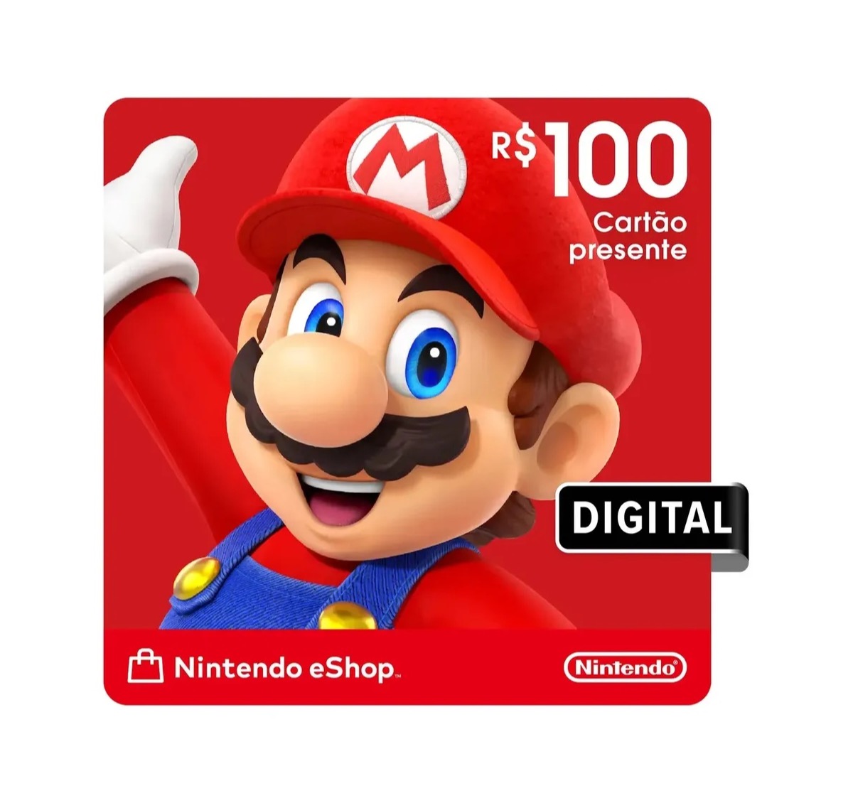 Nintendo eShop Gift Card R$ 100 (Código Digital)