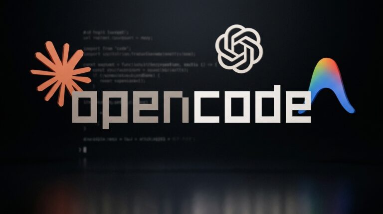 OpenCode 2.0 versus Claude Code, Codex e Antigravity OpenCode 2.0 em destaque com os logos de Claude, OpenAI Codex e Google Antigravity, as ferramentas comparadas no artigo
