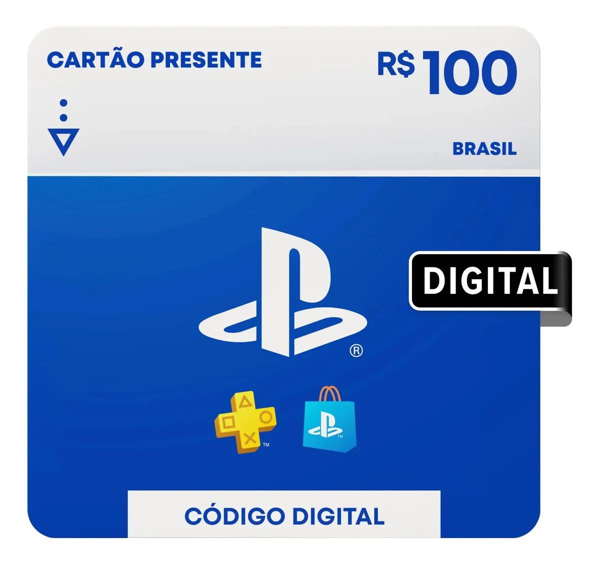 PlayStation Store Gift Card R$ 100 (Digital) para PS4 e PS5