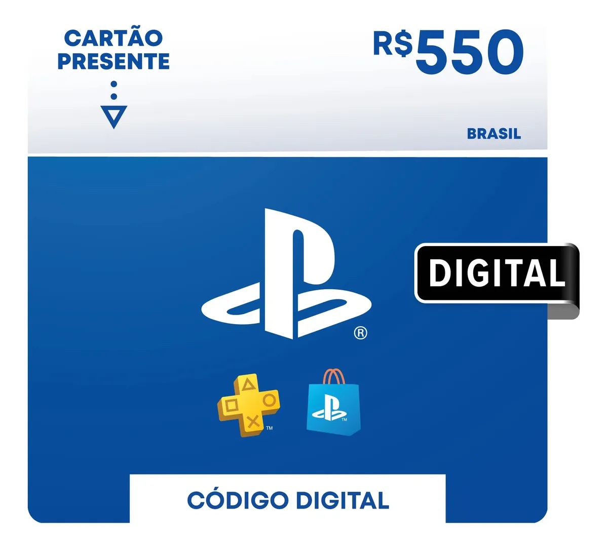 PlayStation Store Gift Card R$ 550 (Código Digital)
