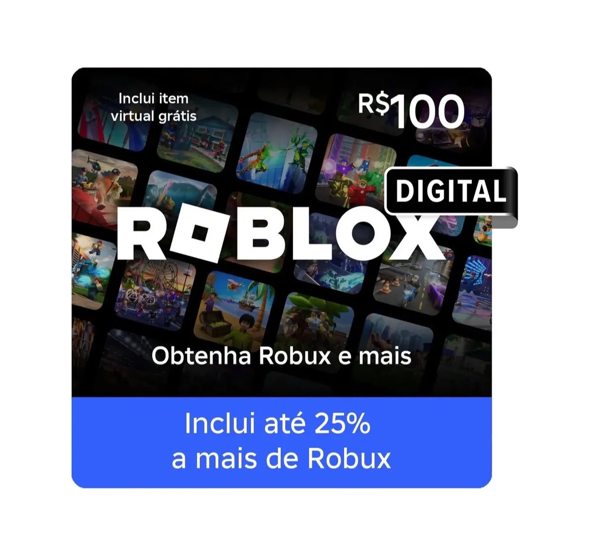 Roblox Gift Card R$ 100 eGift (Código Digital)