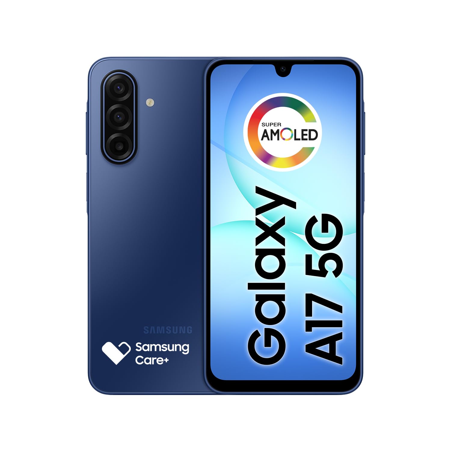 Samsung Galaxy A17 5G 128 GB preto, frente e verso