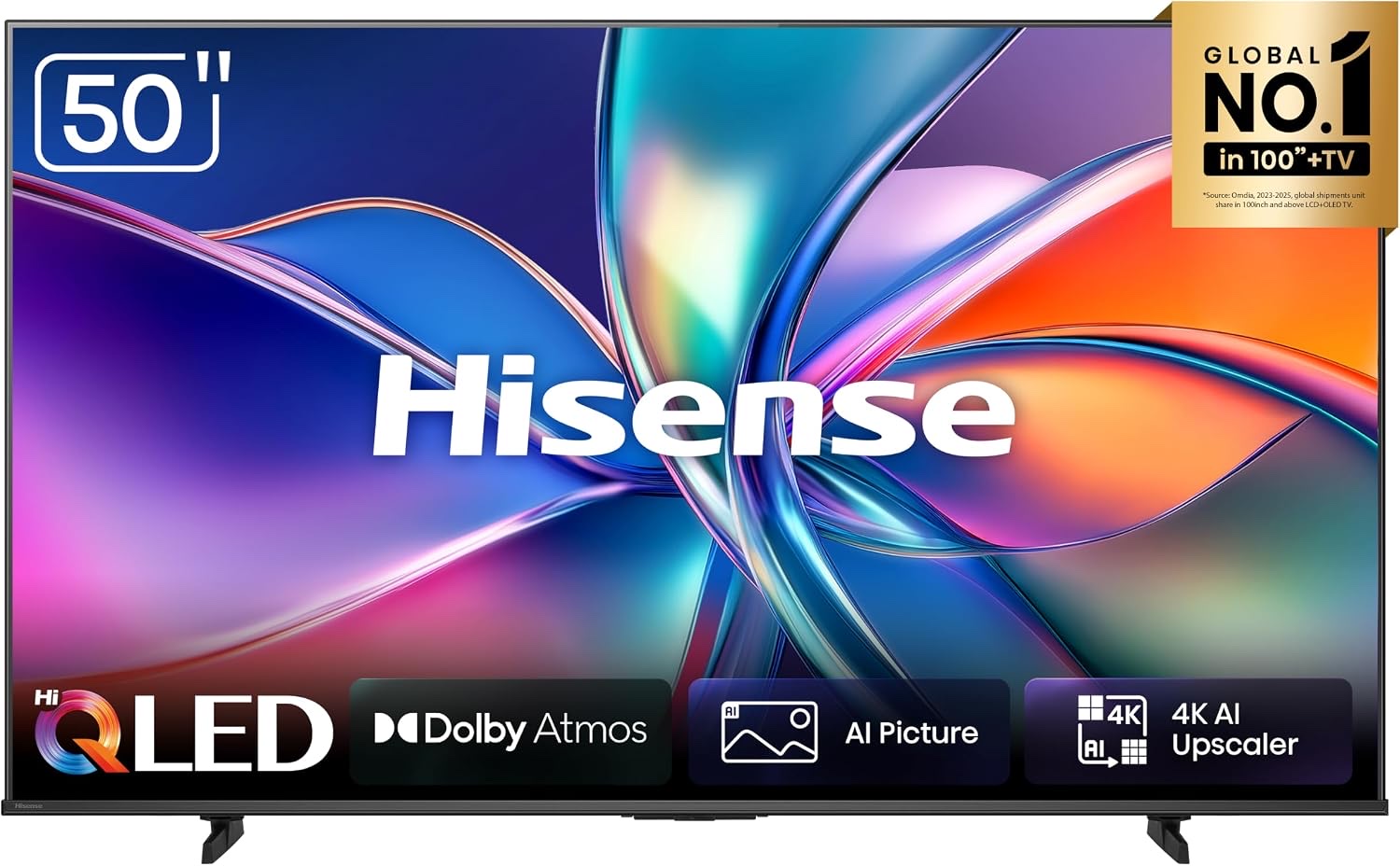 Smart TV Hisense 50″ Hi-QLED 4K 50Q6QVV com Dolby Atmos e VIDAA