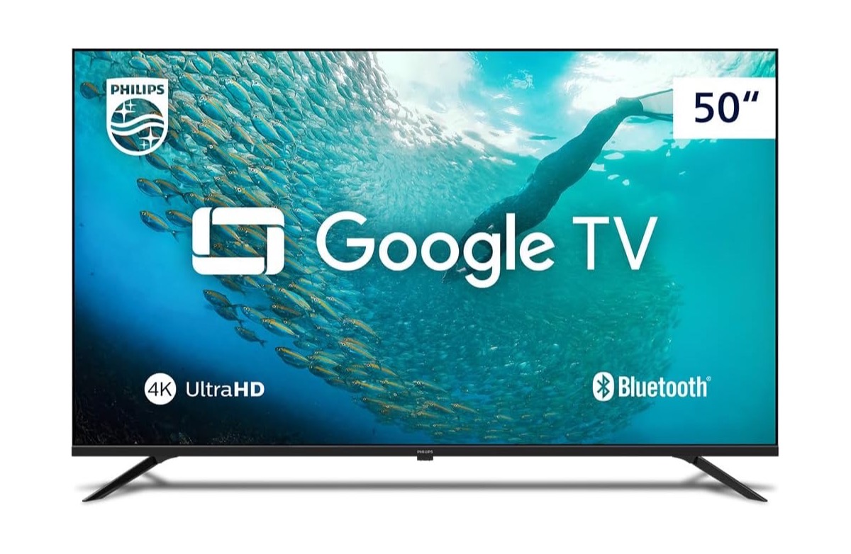 Smart TV Philips 50″ 4K UHD 50PUG7019/78 Google TV com Comando de Voz