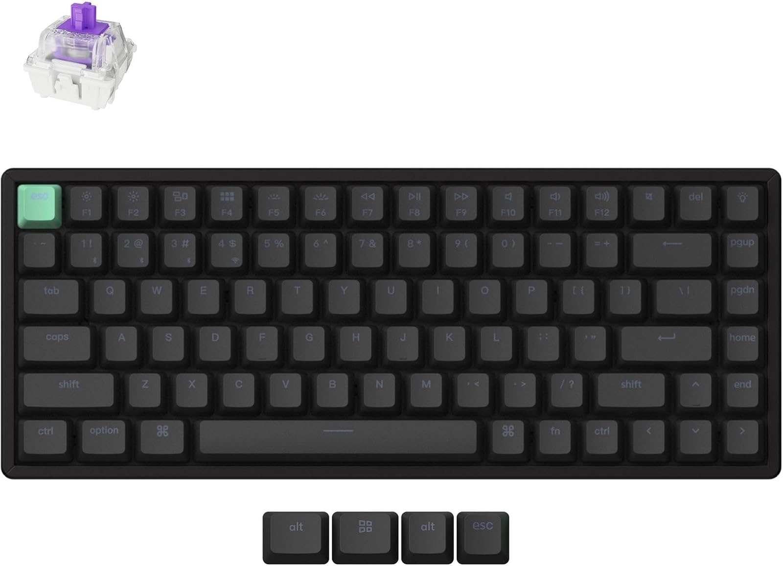 Teclado Magnético Sem Fio Keychron K2 HE 75% Gateron Magnetic Bluetooth 2,4GHz