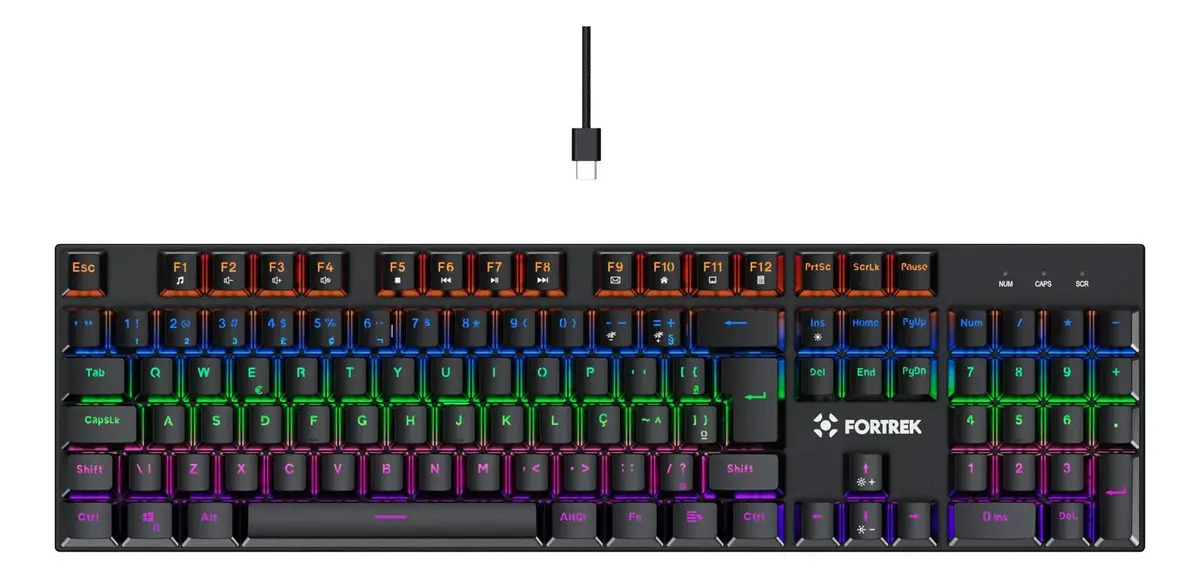 Teclado Mecânico Fortrek Gravity 100 Full-Size ABNT2 Outemu Red